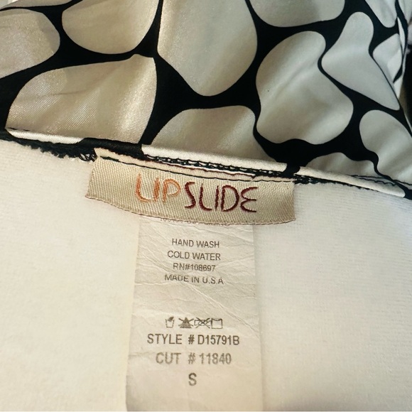 VTG Y2K 90s Black/White Babydoll Halter Dress Small Silky Flowy Rockabilly USA - Picture 5 of 6